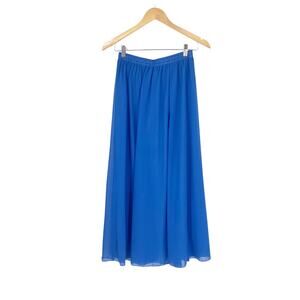 PopBasic Cobalt Blue Flowy Maxi Skirt Small